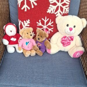Valentine's Teddy Bears - Hallmark Love & Kiss Kiss, Ganz Valentine Hoodie Bear
